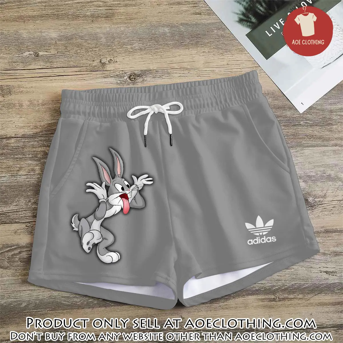 Premium bugs bunny in adidas women shorts lady beach shorts wms1078 aoe2611237